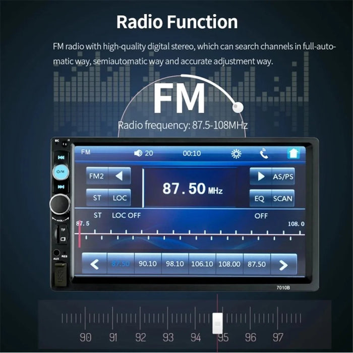 7010B 7-inch Car MP3 / MP5 Player Multi-Function Car Bluetooth-compatible Amplifier FM Radio - 6
