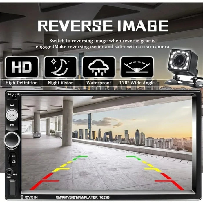 F7023C 2 Din 7 Inch Touch Screen Car Player FM Radio Bluetooth-compatible Stereo Auto MP5 Player - Carplay - 3