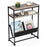 DULCII Metal Frame Wooden Magazine Organizer Table with Fabric Pocket for Home Office, 40 x 16.7 x 55cm - Oak - 1