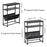 DULCII Metal Frame Wooden Magazine Organizer Table with Fabric Pocket for Home Office, 40 x 16.7 x 55cm - Black Dark Walnut - 7