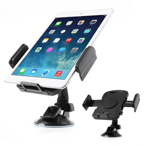 Black Universal 360 Degree Rotating Sucker Car Tablet Holder 7-11 inch Tablet Bracket - 1
