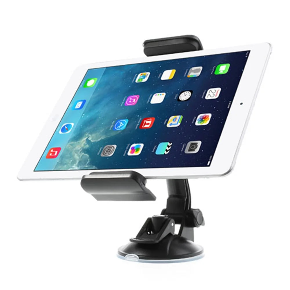 Black Universal 360 Degree Rotating Sucker Car Tablet Holder 7-11 inch Tablet Bracket - 4