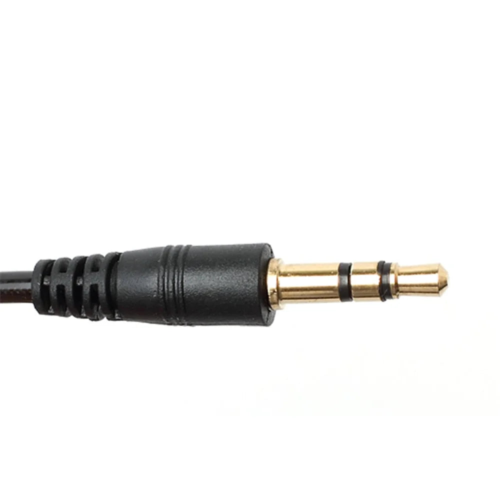 1M 3.5mm Male to 3.5mm Male Transparent Stereo Audio Cable for iPhone MP3 MP4 - Black - 2