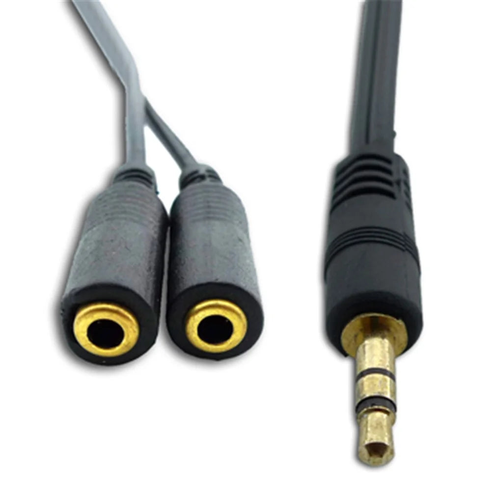Brand New 3.5mm Male to 2 Female Audio Splitter Adapter Cable - 1
