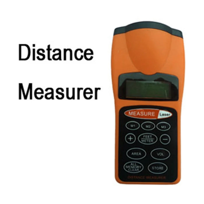 Ultrasonic Distance Measurer Laser Point Distance Measuring Tool for Realtor Builders - Yellow - 3