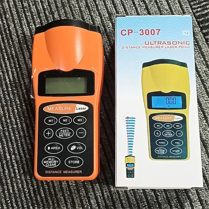 Ultrasonic Distance Measurer Laser Point Distance Measuring Tool for Realtor Builders - Yellow - 5