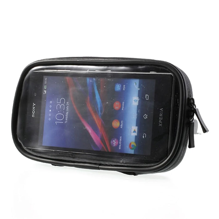 360 Degree Rotation Motorcycle Rearview Mirror Mount w/ Waterproof Phone Case, Size: 16.5 x 9cm - 2