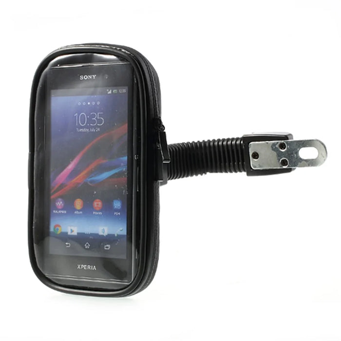 360 Degree Rotation Motorcycle Rearview Mirror Mount w/ Waterproof Phone Case, Size: 16.5 x 9cm - 4