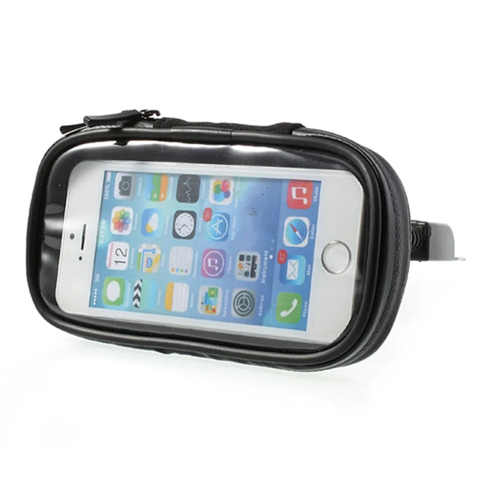 360 Degree Rotation Motorcycle Rearview Mirror Holder w/ Waterproof Phone Case, Size: 14.5 x 7.5cm - 2