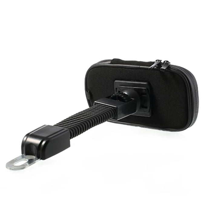360 Degree Rotation Motorcycle Rearview Mirror Holder w/ Waterproof Phone Case, Size: 14.5 x 7.5cm - 3