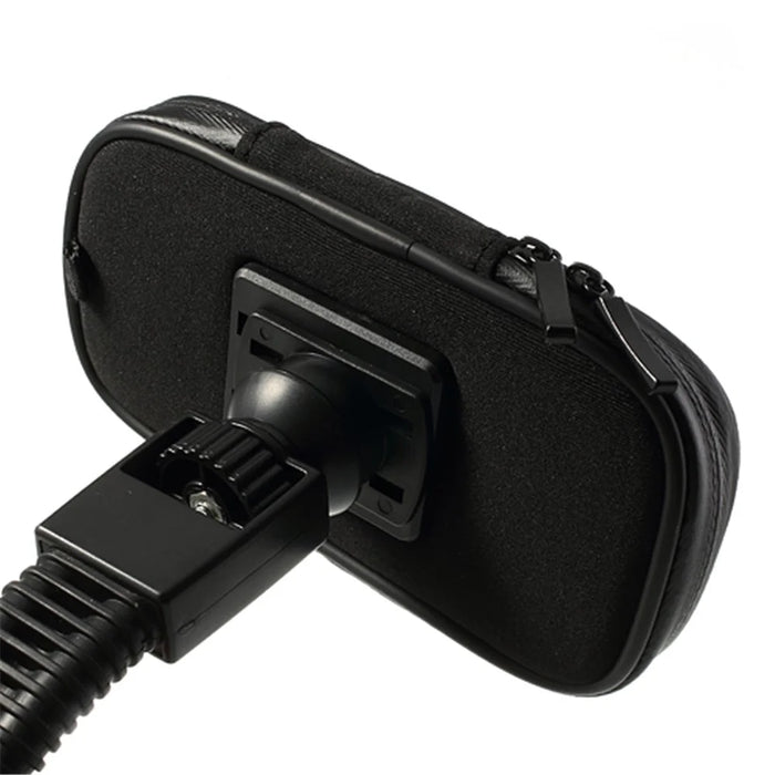 360 Degree Rotation Motorcycle Rearview Mirror Holder w/ Waterproof Phone Case, Size: 14.5 x 7.5cm - 7