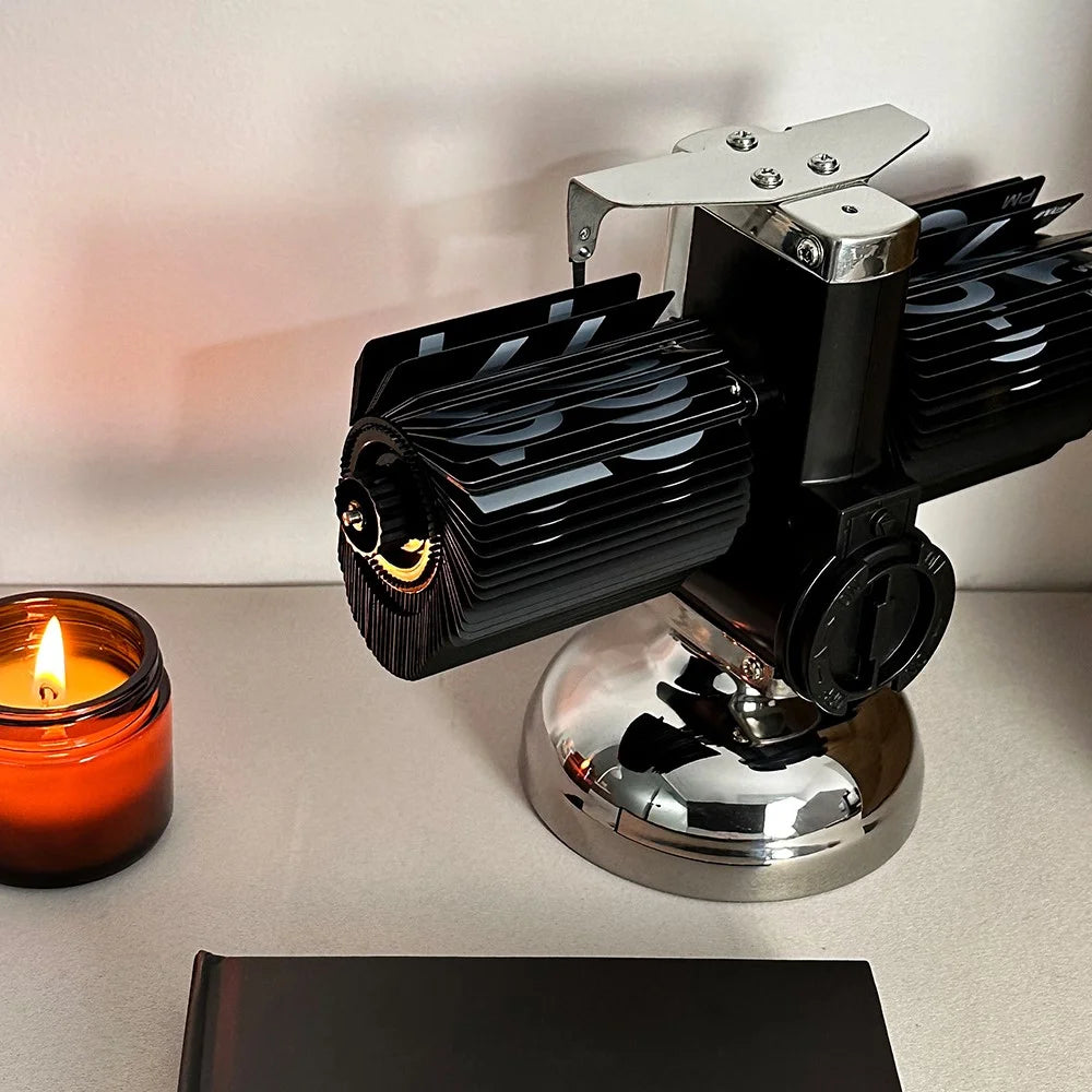 Balance Shaped Auto Flip Clock Home Office School Desktop Decorative Clock - 2