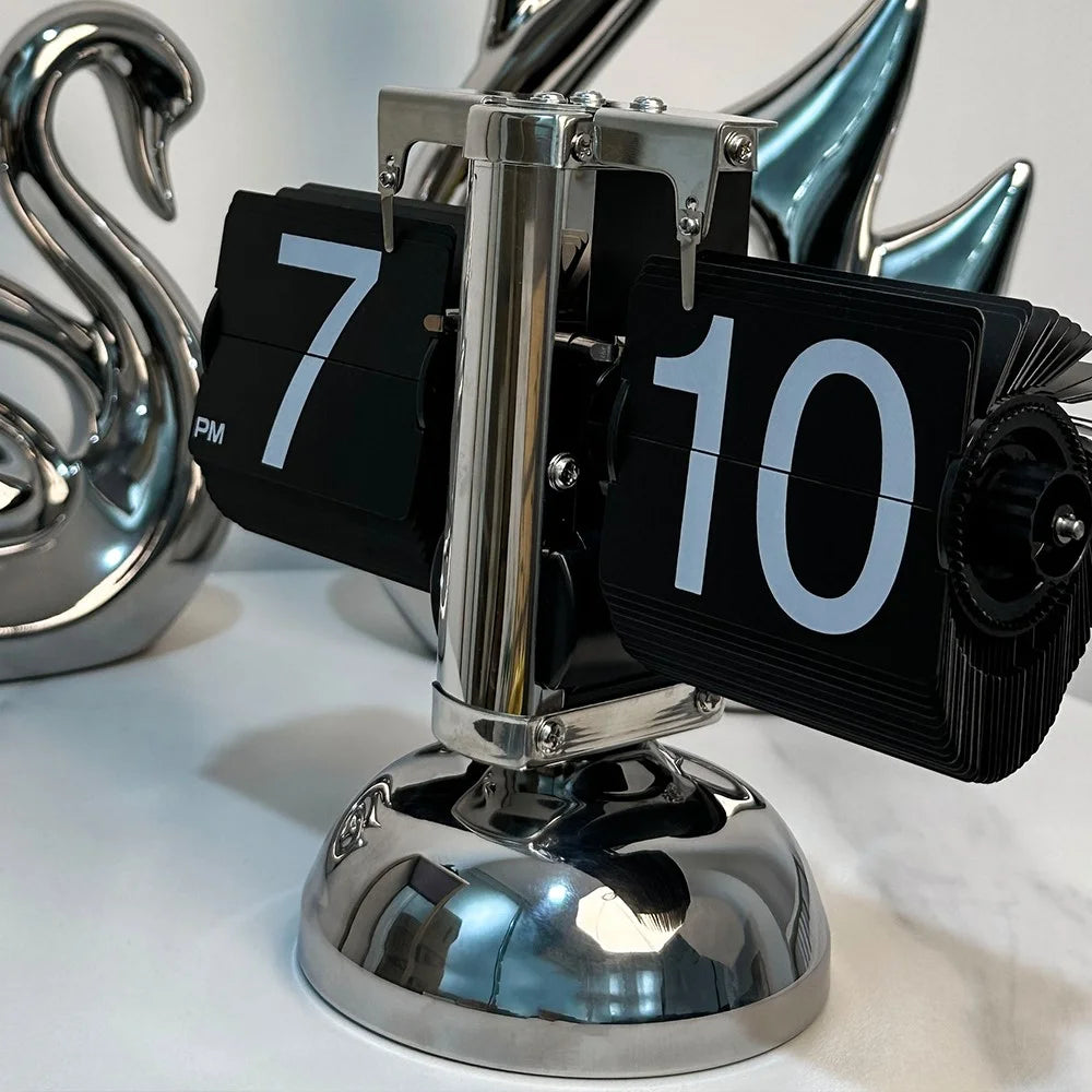 Balance Shaped Auto Flip Clock Home Office School Desktop Decorative Clock - 3