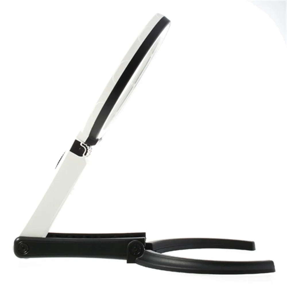 2 x 120mm Foldable Desk-type Handheld 10 LED Lighted Lamp Magnifier - 6