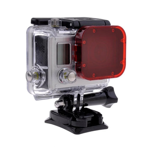 Red Snap-on Underwater Color Correction Dive Housing Filter for Gopro Hero 3 - 1