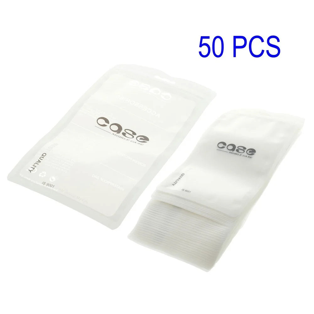 White 50Pcs/Lot Waterproof Ziplock Packging Bag for Phone Case, Size: 17.5 x 10.5cm - 1