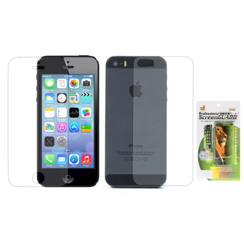 Clear Front & Back Screen Protective Film for iPhone 5S (with Package) - 1