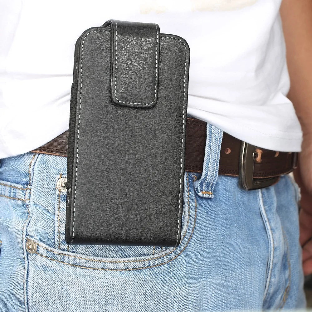 Magnetic Leather Holster Pouch Case w/ Belt Clip for iPhone 6s 6 4.7 inch / Samsung S4 / S3, Size: 14 x 7cm - 5