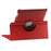 360 Degree Rotating Litchi Surface Leather Case Cover with Stand for iPad 2 / 3 / 4 - Red - 3