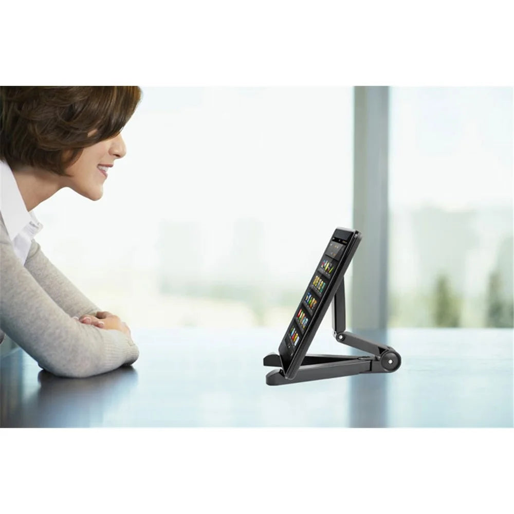 Universal 7-10 inch Portable PC Fold-Up Stand for Apple iPad/ Galaxy Tab/ Kindle Fire - Black - 5