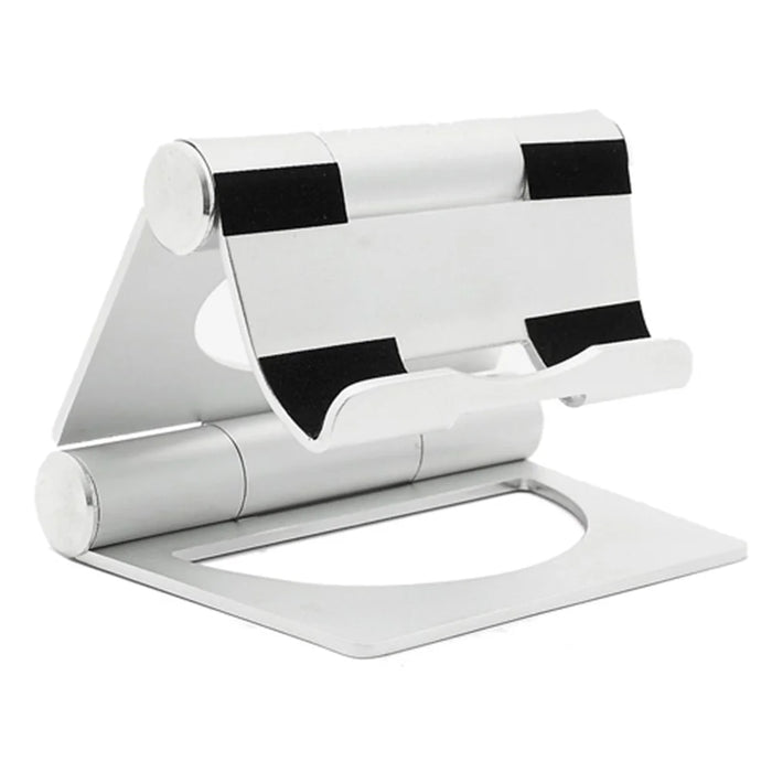 Solid Aluminum Folding Pivot Stand Holder for Apple iPad / Tablet PC / Cell Phone - Silver Color - 4