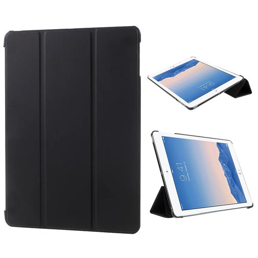 Black Tri-Fold Stand PU Leather Case for iPad Air - 1