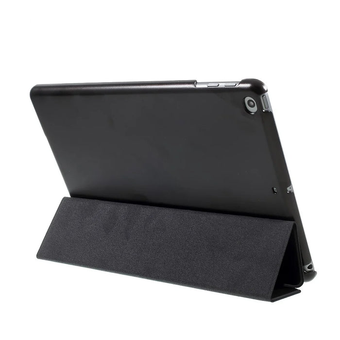 Black Tri-Fold Stand PU Leather Case for iPad Air - 4