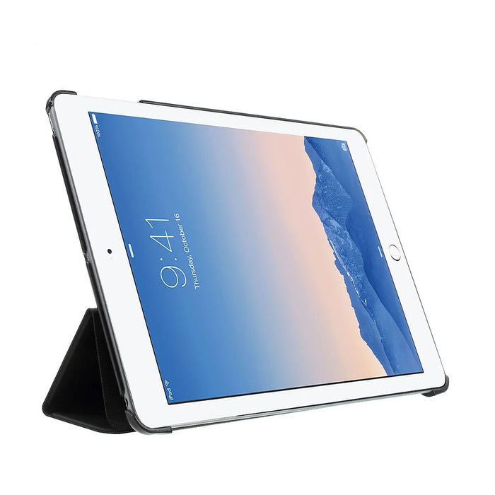 Black Tri-Fold Stand PU Leather Case for iPad Air - 5