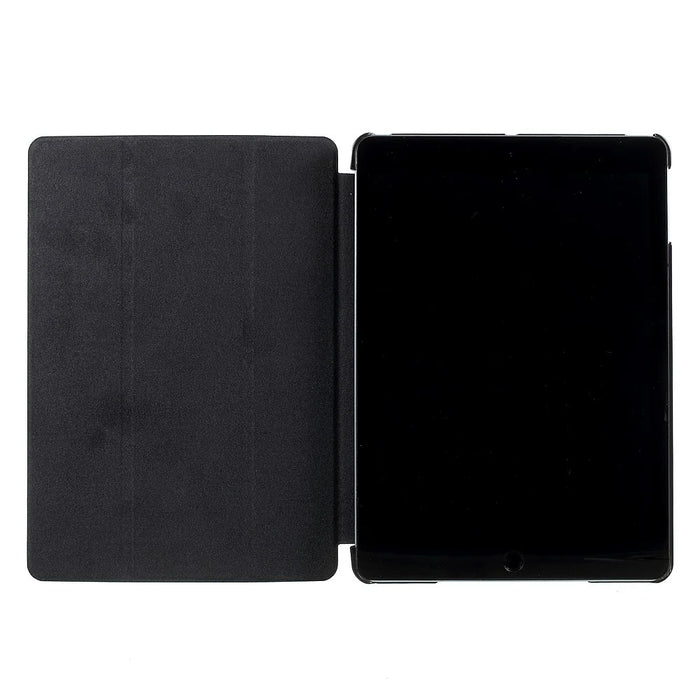Black Tri-Fold Stand PU Leather Case for iPad Air - 7