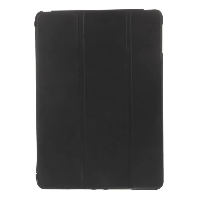 For iPad Air (2013) Protective Case Shockproof Shell PU Leather Tablet Three-fold Stand Cover Support Auto Wake/Sleep - Black - 2
