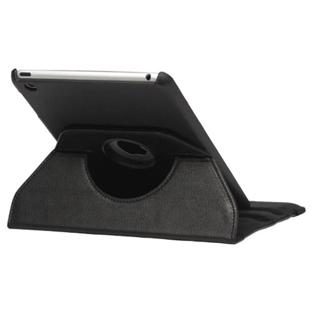 360 Degree Rotary Leather Case with Elastic Strap for iPad Mini - Black - 2