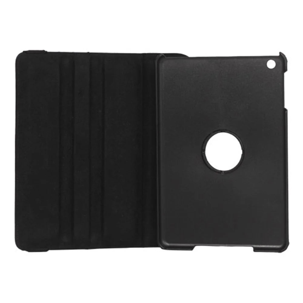 360 Degree Rotary Leather Case with Elastic Strap for iPad Mini - Black - 3