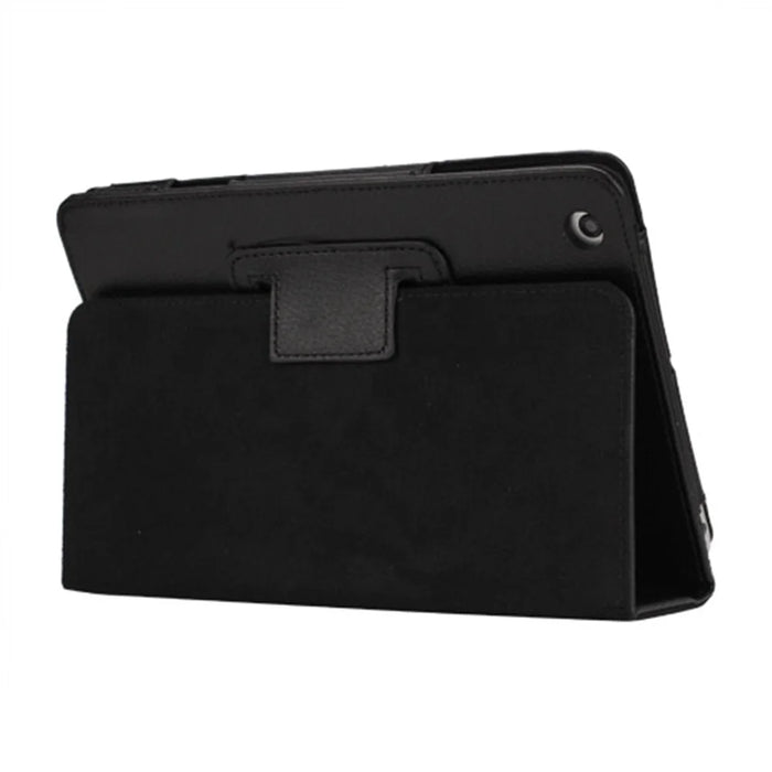 Lychee Skin PU Leather Stand Case Cover for iPad Mini / iPad Mini Retina - Black - 3
