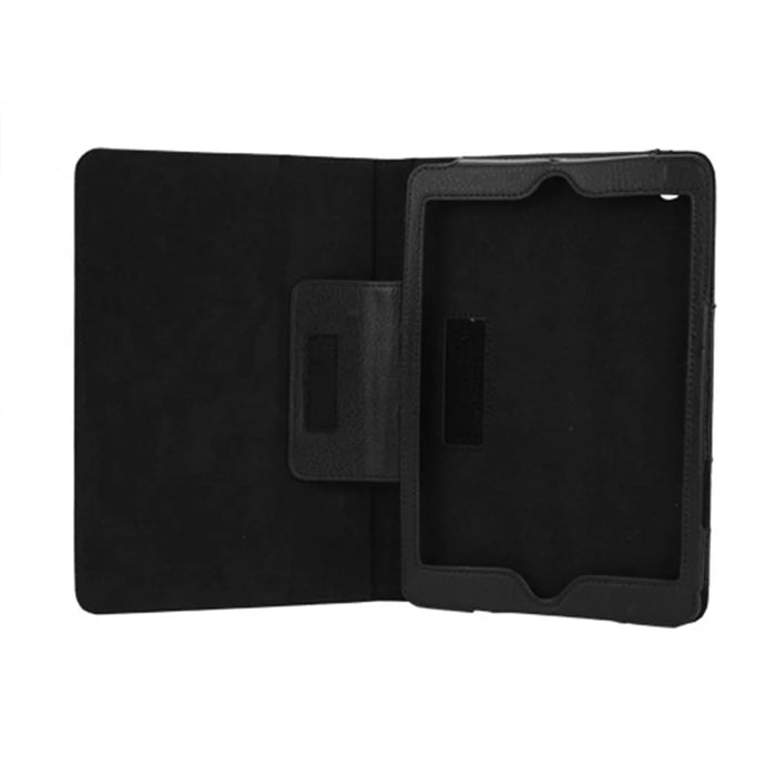 Lychee Skin PU Leather Stand Case Cover for iPad Mini / iPad Mini Retina - Black - 5