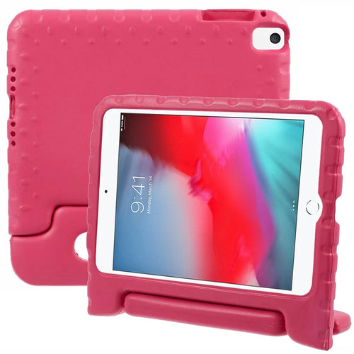 Portable Kids EVA Foam Protective Cover with Handle & Stand for iPad Mini - Rose - 1
