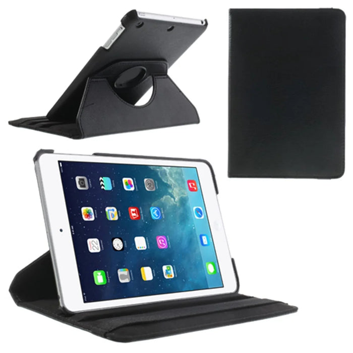 360 Rotary Stand for iPad mini / iPad mini 2 Smart Lychee Leather Case - Black - 1