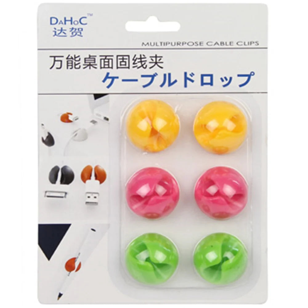 6PCS Smart Wire Cord Cable Drop Clip Organizer - 7