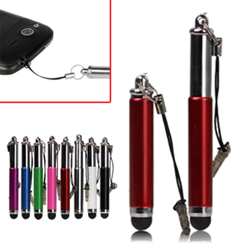 Universal Retractable Capacitive Soft Stylus Touch Pen for iPhone iPad iPod HTC - Red - 1