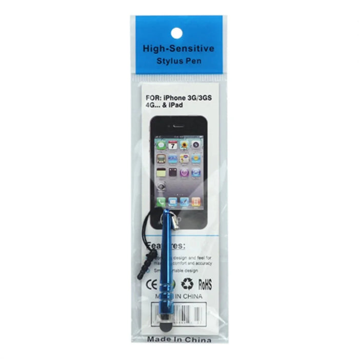 3.5mm Plug Premium Capacitive Stylus Touch Pen for iPhone 4S 4 5 5s 5c / The New iPad / HTC - Red - 7