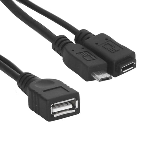 Micro USB Host OTG Cable with Micro USB Power for Samsung i9500 i9100 i9300 i9220 i9250 - 1