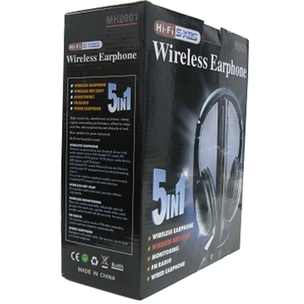 5 in 1 Wireless Earphone Headphone - 5