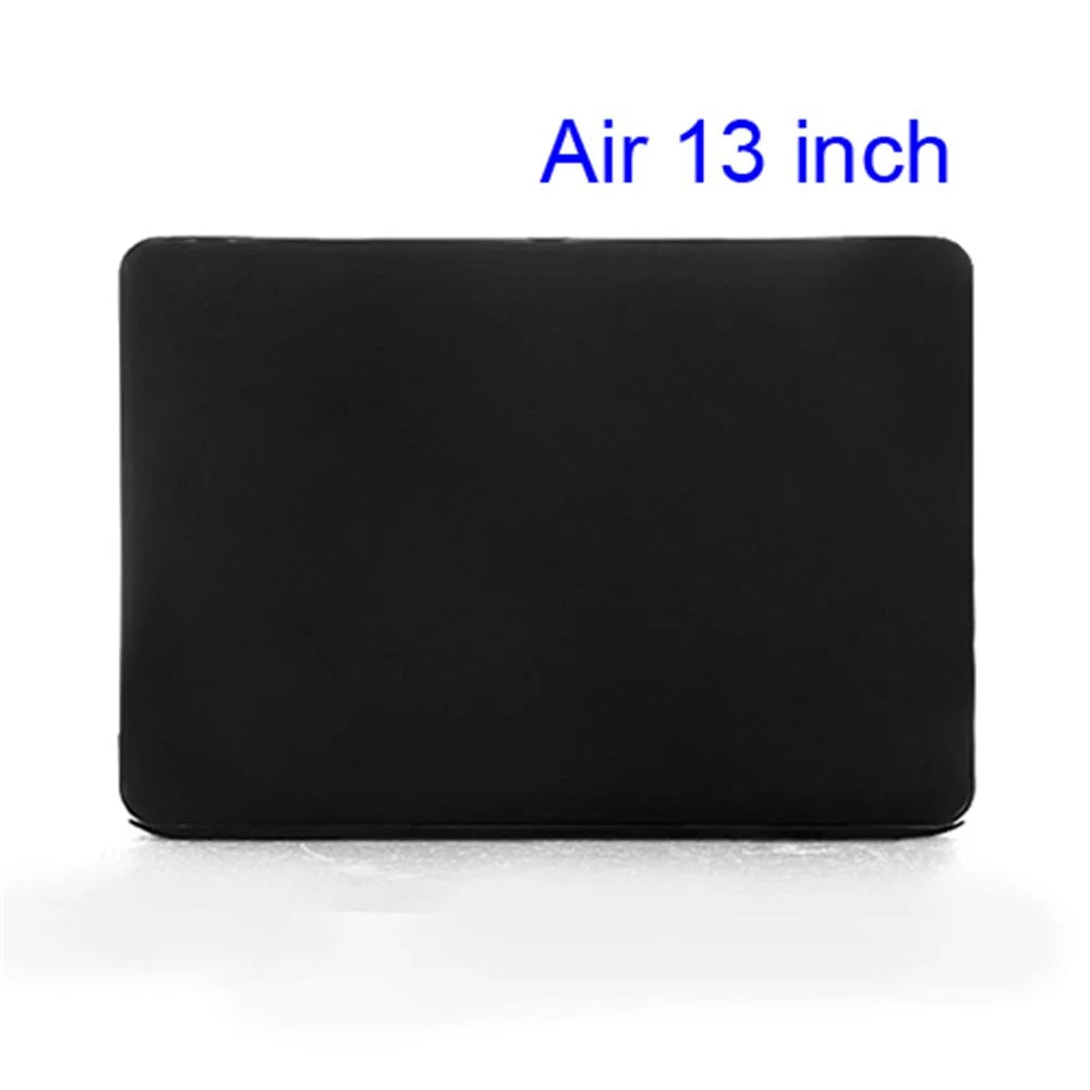 Multiple Colors Crystal Hard Case Full Cover Skin for Macbook Air 13.3 A1466/A1369 - Black - 1