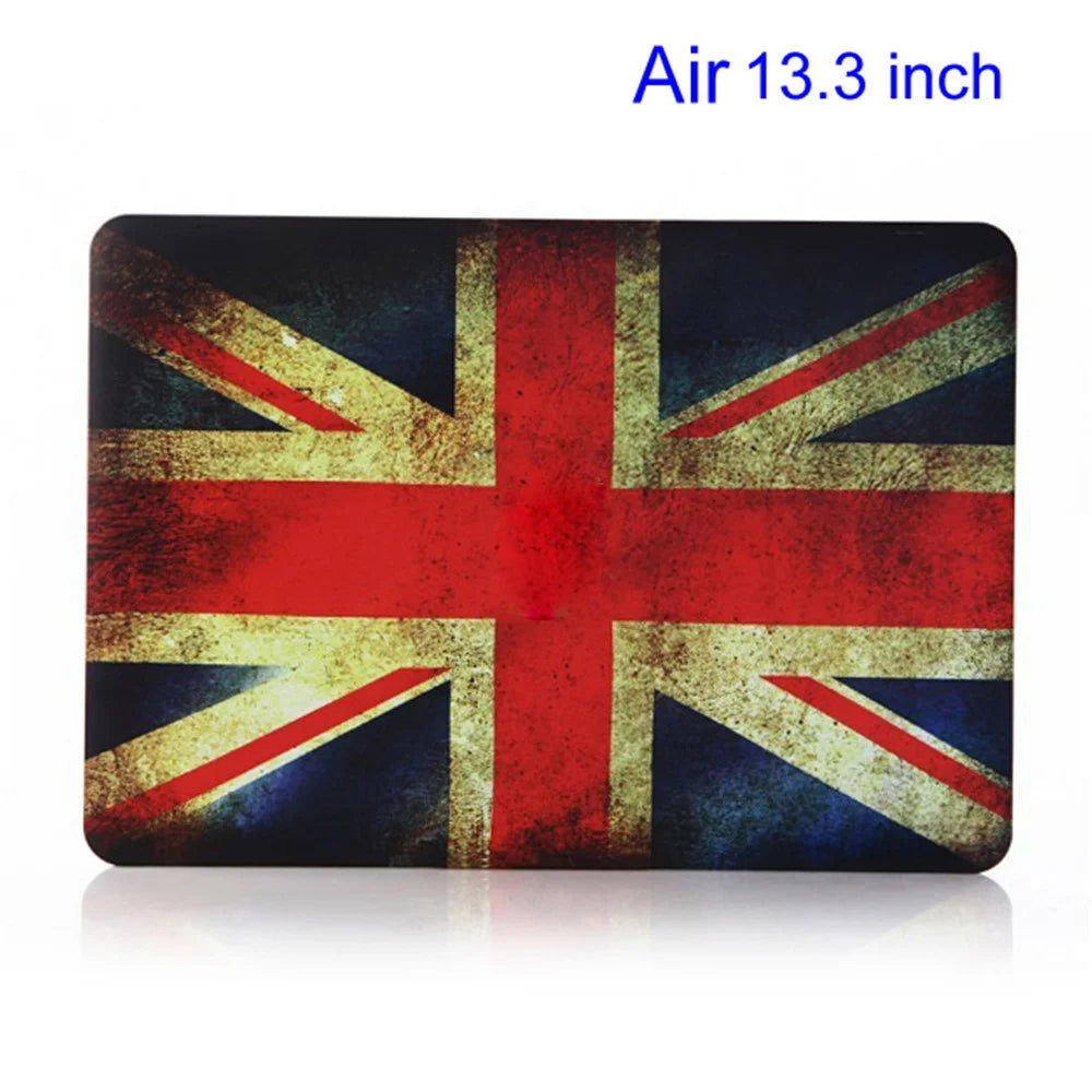 Vintage UK Flag Rubberized Hard Shell Cover for Apple Macbook Air 13.3 - 1