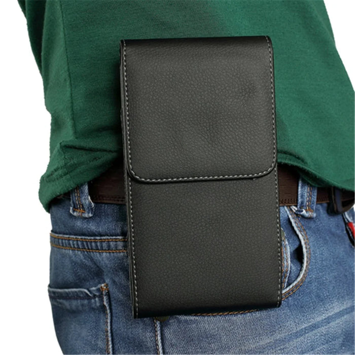 Vertical Belt Clip Leather Holster Pouch for Samsung Galaxy Mega 6.3 I9200 I9208 - 4