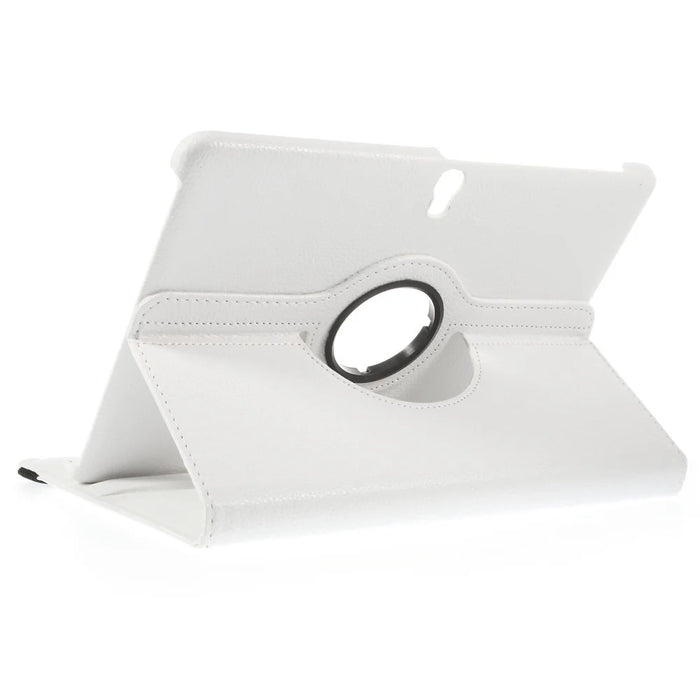 Rotary Stand Litchi Grain Smart Leather Cover for Samsung Galaxy Tab S 10.5 T800 - White - 4