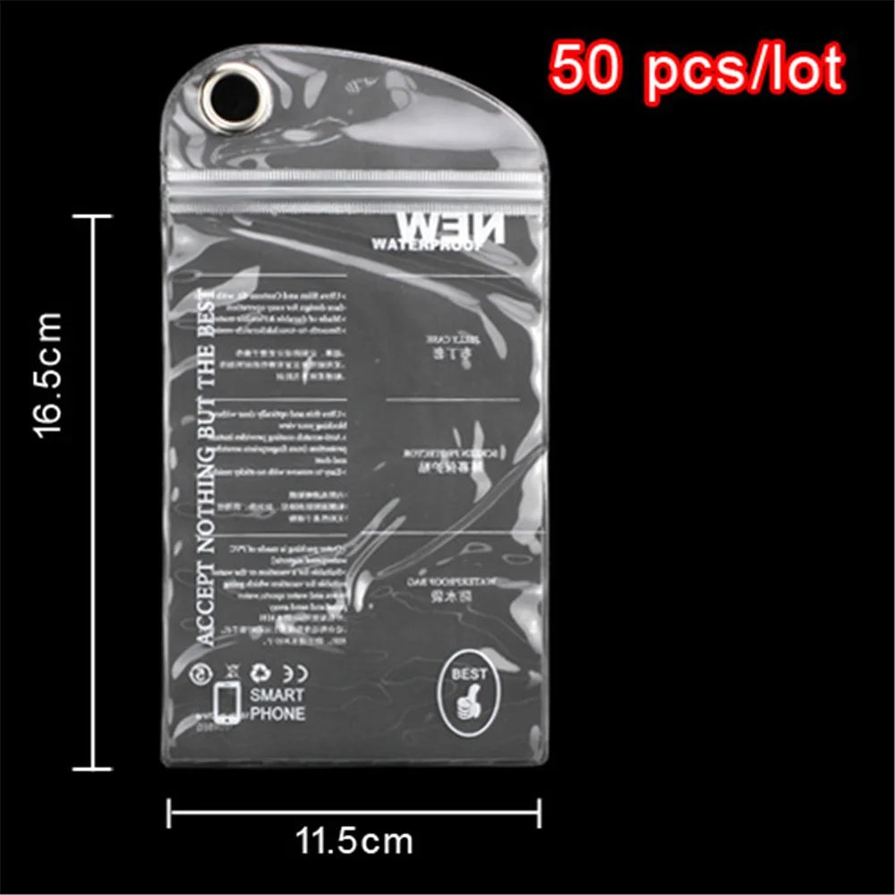 50pcs/lot Plastic Zip-lock Waterproof Packaging Bag with Hang Hole for Samsung N7100 i9300 For iPhone 5 Cases, Size: 16.5 x 11.5cm - White - 1