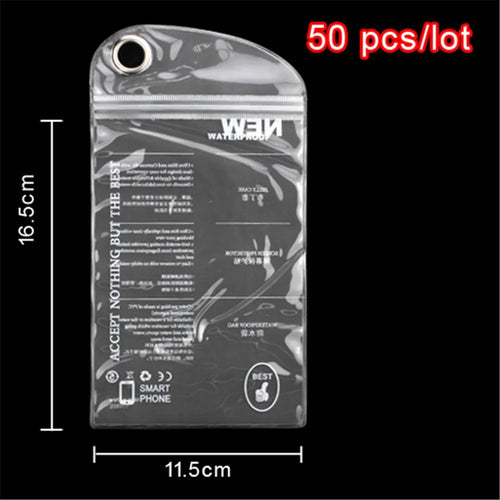 50pcs/lot Plastic Zip-lock Waterproof Packaging Bag with Hang Hole for Samsung N7100 i9300 For iPhone 5 Cases, Size: 16.5 x 11.5cm - White - 1