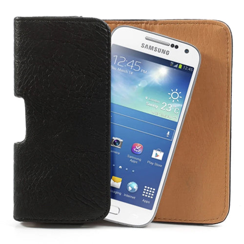 Horizontal Thick Leather Belt Clip Holster Pouch Case for Samsung i9190 Galaxy S4 Mini iPhone 4 / 4S / 5 / 5s / 5c - 1