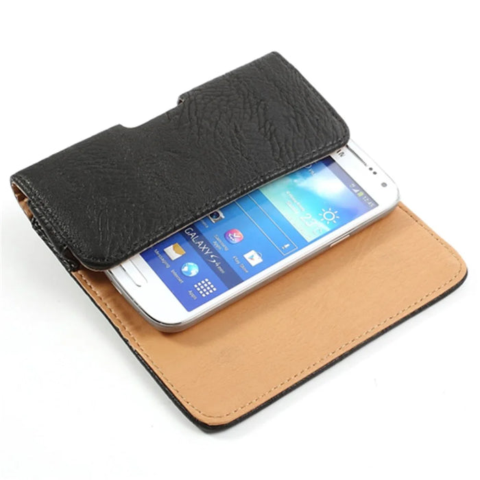 Horizontal Thick Leather Belt Clip Holster Pouch Case for Samsung i9190 Galaxy S4 Mini iPhone 4 / 4S / 5 / 5s / 5c - 3
