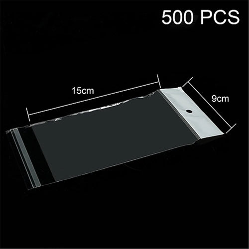 500pcs/lot Transparent PE Packing Bags for Samsung Galaxy Note 3 2 / LG G2, Size: 15 x 9cm - 1